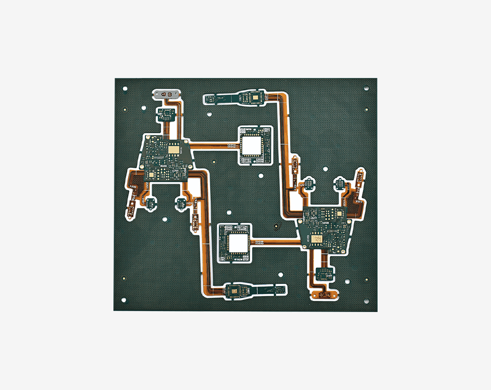 Four-layer second-order HDI rigid-flex board